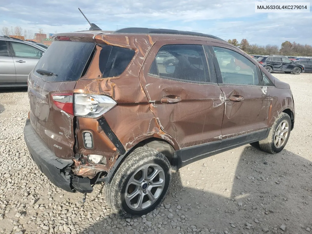 2019 Ford Ecosport Se VIN: MAJ6S3GL4KC279014 Lot: 78907304