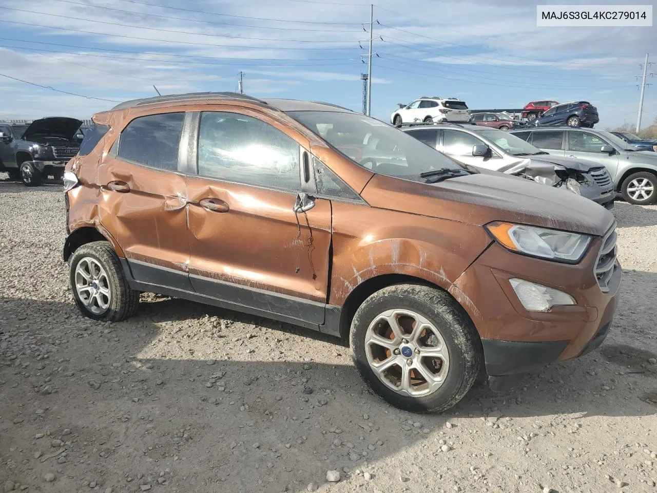 2019 Ford Ecosport Se VIN: MAJ6S3GL4KC279014 Lot: 78907304