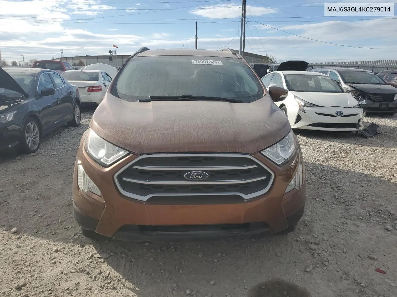 2019 Ford Ecosport Se VIN: MAJ6S3GL4KC279014 Lot: 78907304