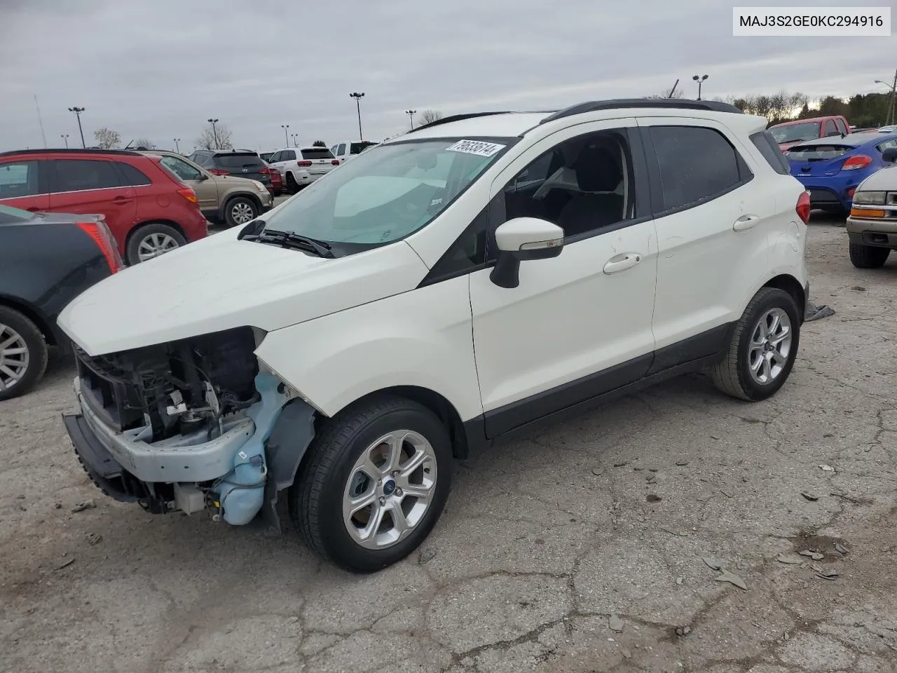 2019 Ford Ecosport Se VIN: MAJ3S2GE0KC294916 Lot: 79633614