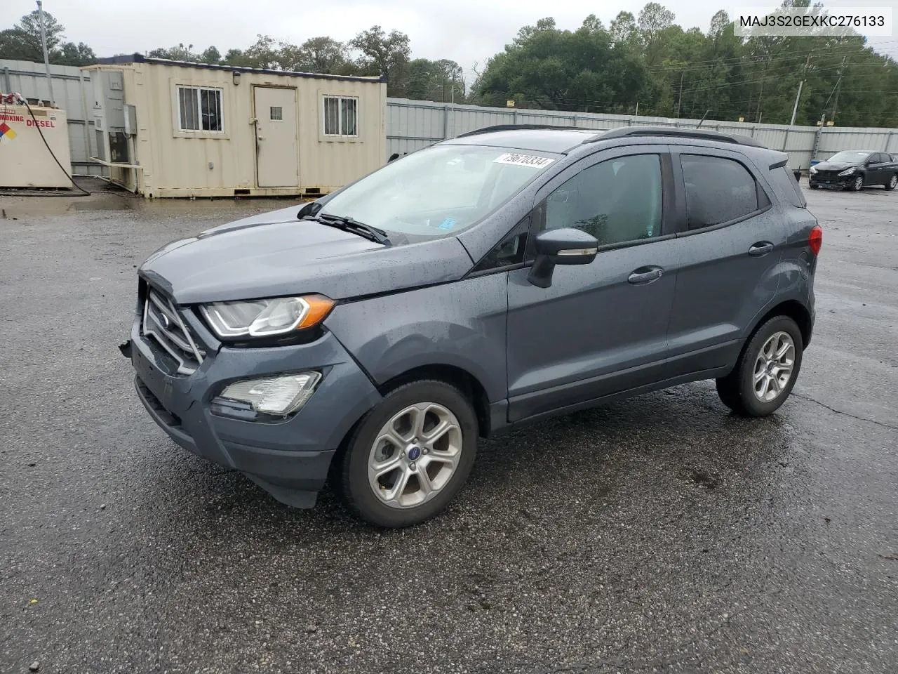 2019 Ford Ecosport Se VIN: MAJ3S2GEXKC276133 Lot: 79670334