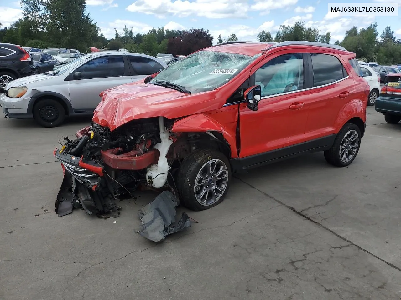 2020 Ford Ecosport Titanium VIN: MAJ6S3KL7LC353180 Lot: 56642834