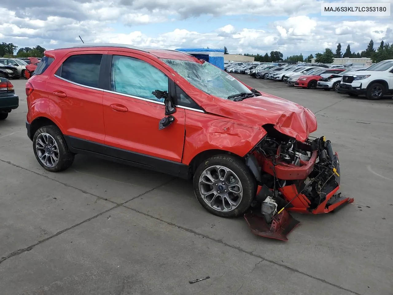 2020 Ford Ecosport Titanium VIN: MAJ6S3KL7LC353180 Lot: 56642834