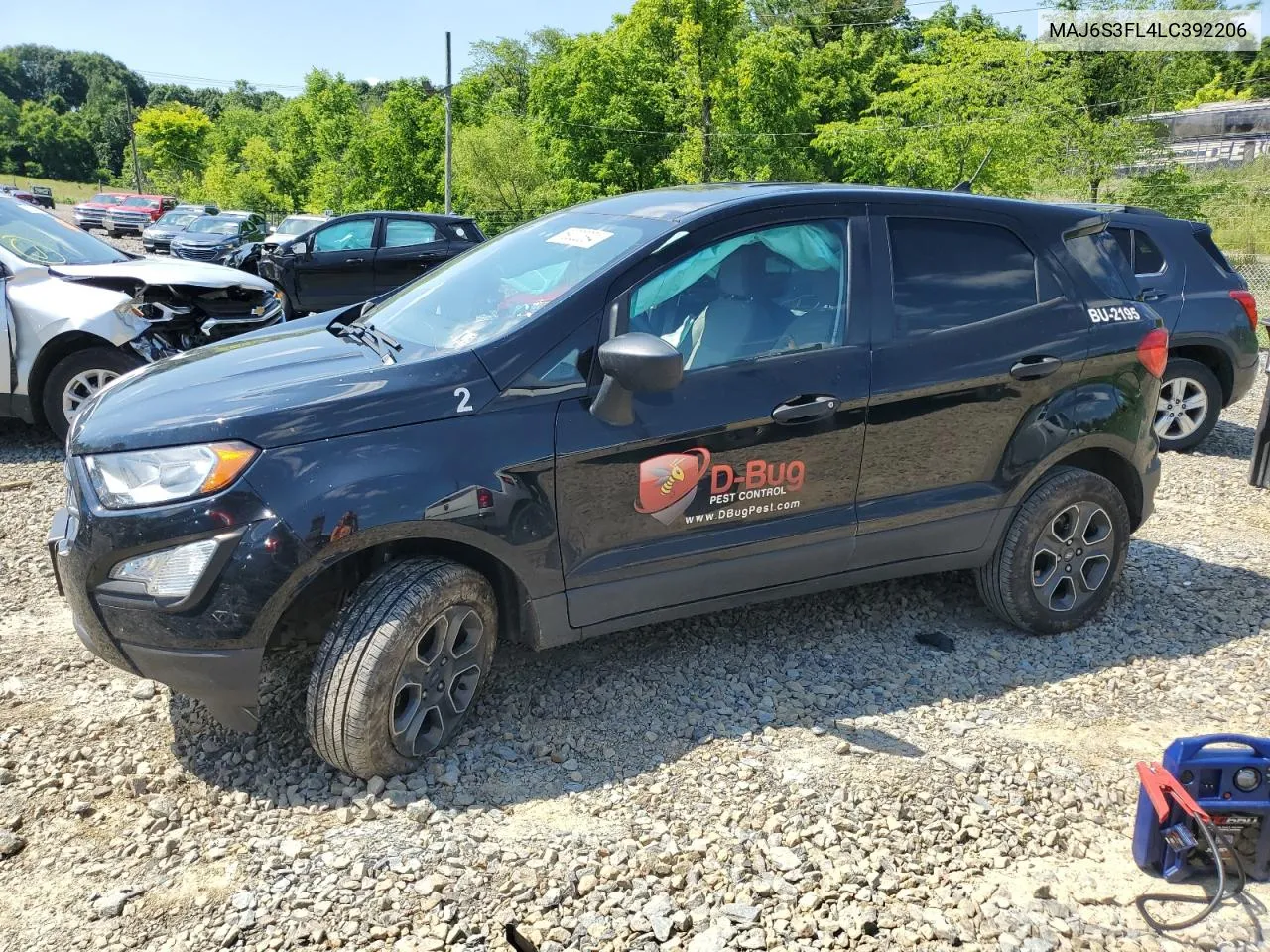 2020 Ford Ecosport S VIN: MAJ6S3FL4LC392206 Lot: 59022894