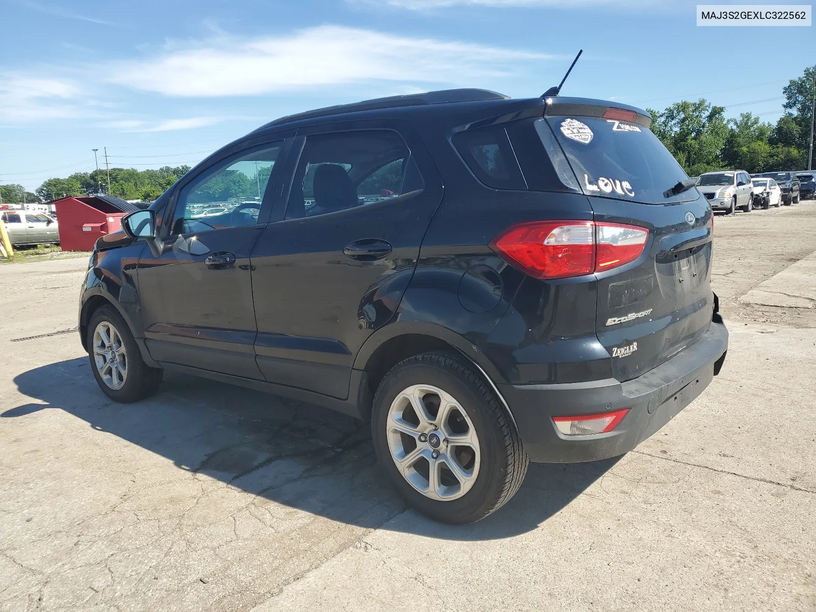 2020 Ford Ecosport Se VIN: MAJ3S2GEXLC322562 Lot: 60744114