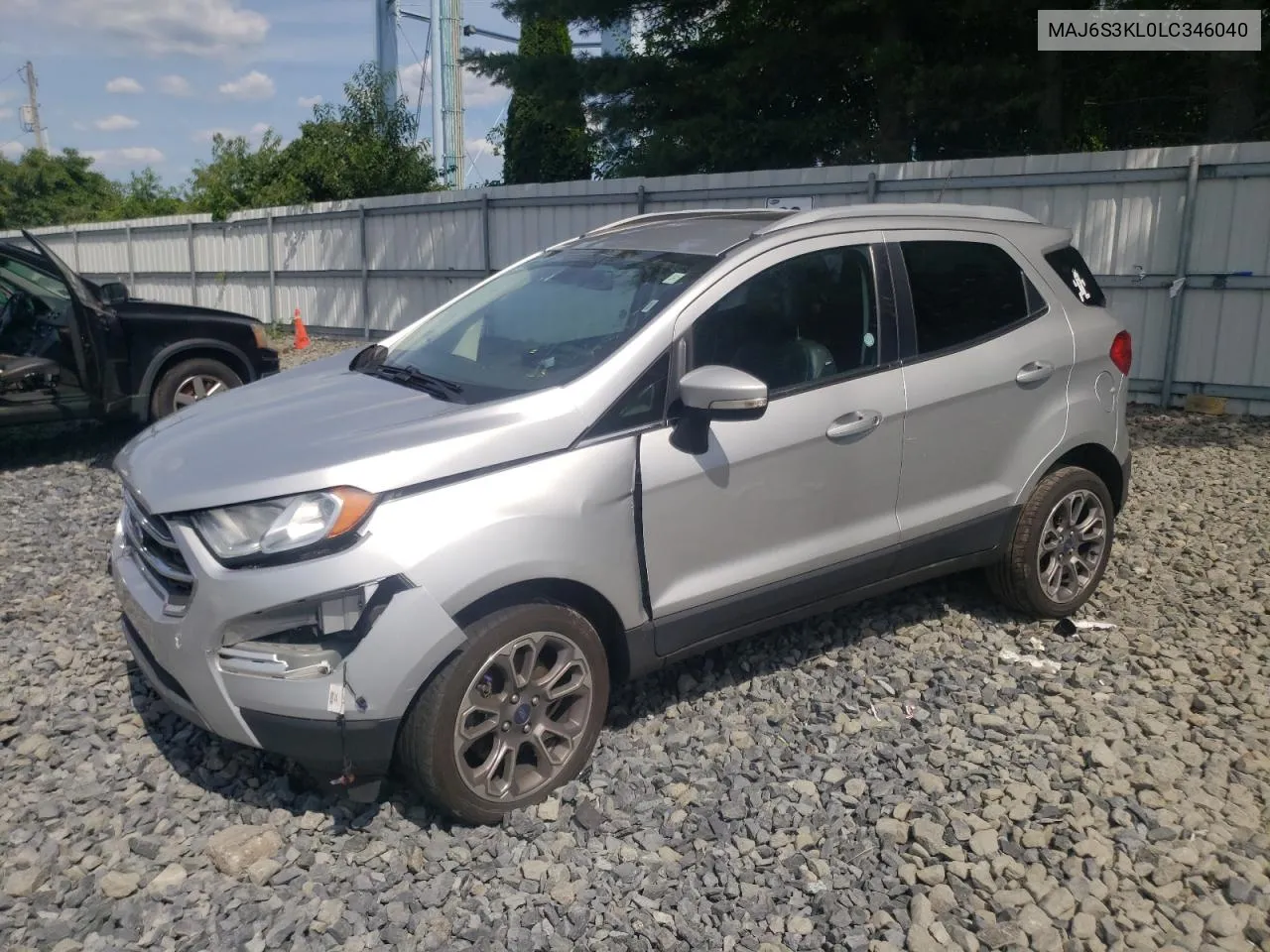 2020 Ford Ecosport Titanium VIN: MAJ6S3KL0LC346040 Lot: 61758244