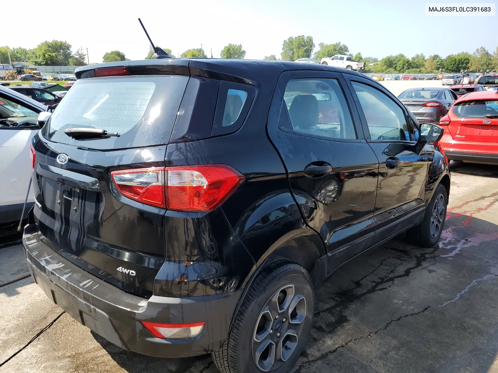 2020 Ford Ecosport S VIN: MAJ6S3FL0LC391683 Lot: 65142034