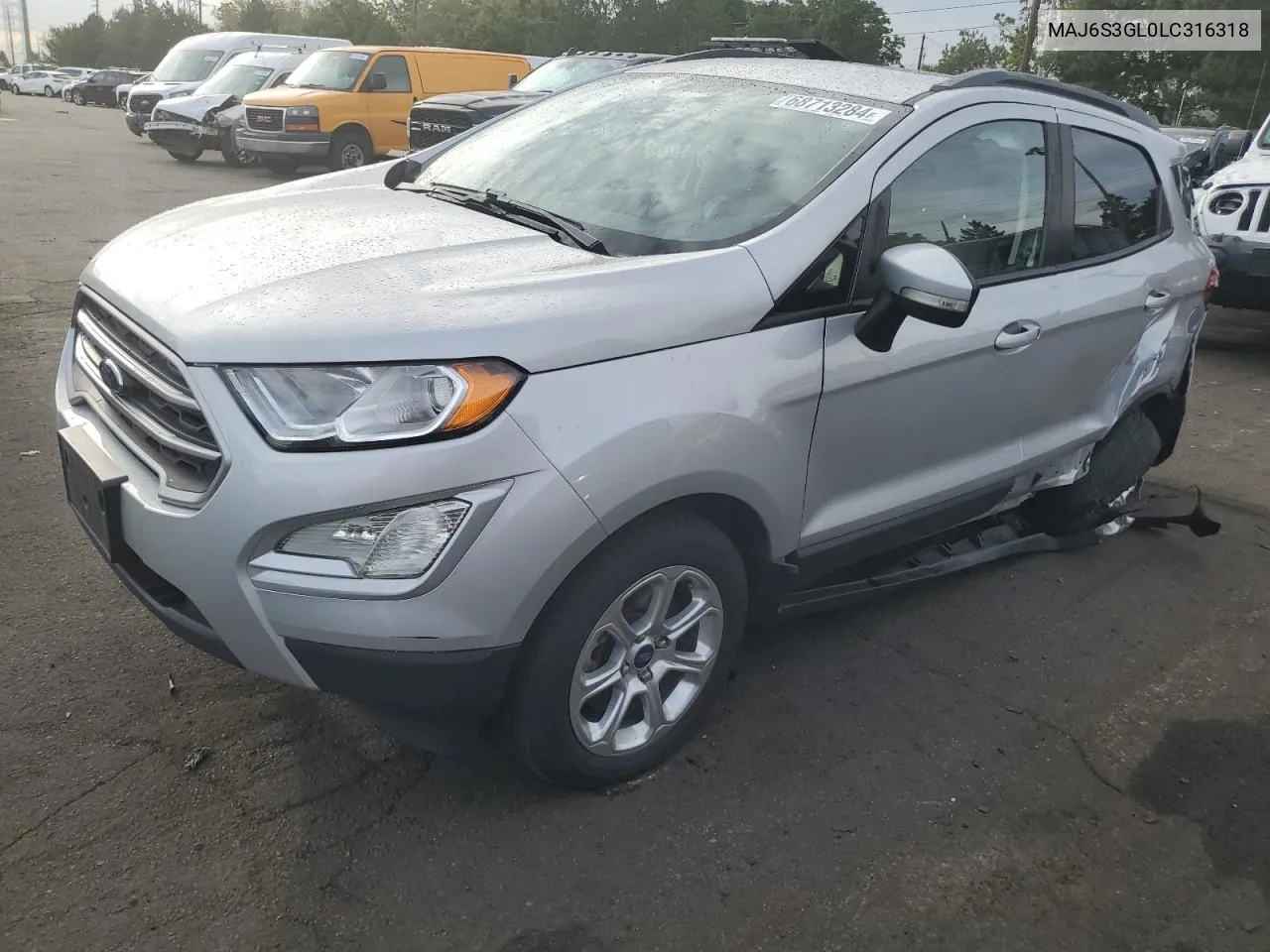 2020 Ford Ecosport Se VIN: MAJ6S3GL0LC316318 Lot: 68713284