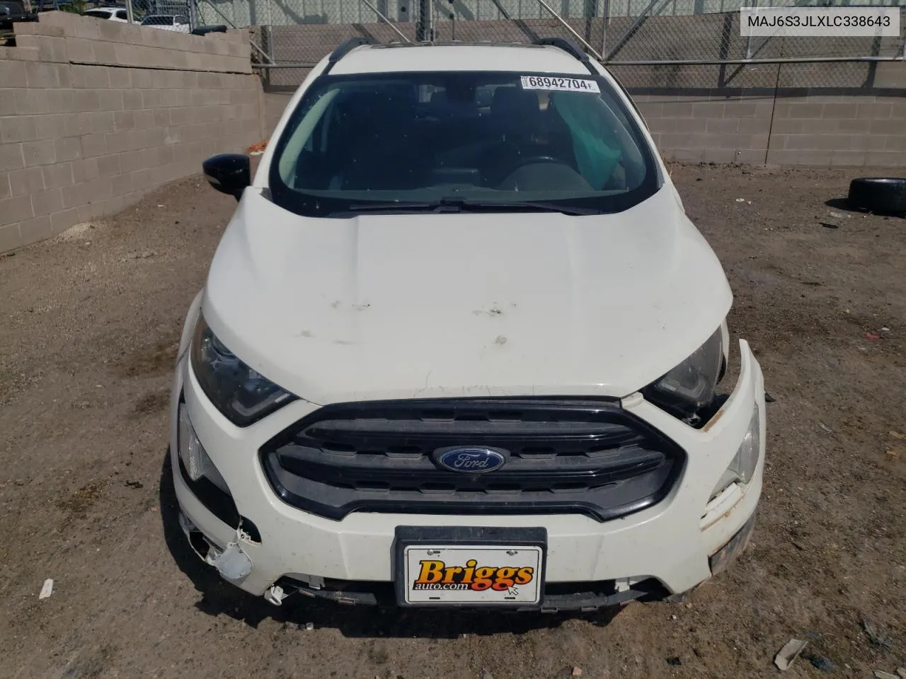 2020 Ford Ecosport Ses VIN: MAJ6S3JLXLC338643 Lot: 68942704