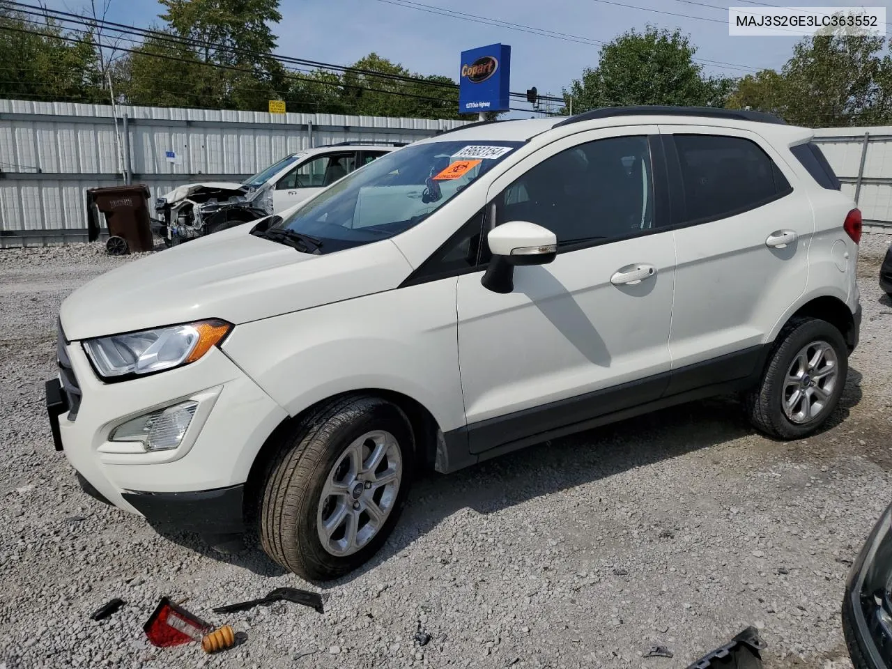 2020 Ford Ecosport Se VIN: MAJ3S2GE3LC363552 Lot: 69683154