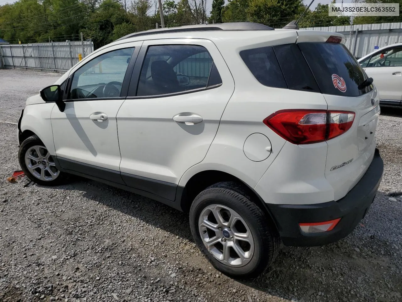 2020 Ford Ecosport Se VIN: MAJ3S2GE3LC363552 Lot: 69683154