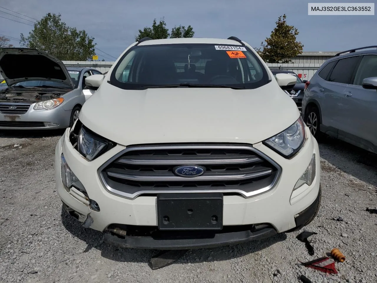 2020 Ford Ecosport Se VIN: MAJ3S2GE3LC363552 Lot: 69683154