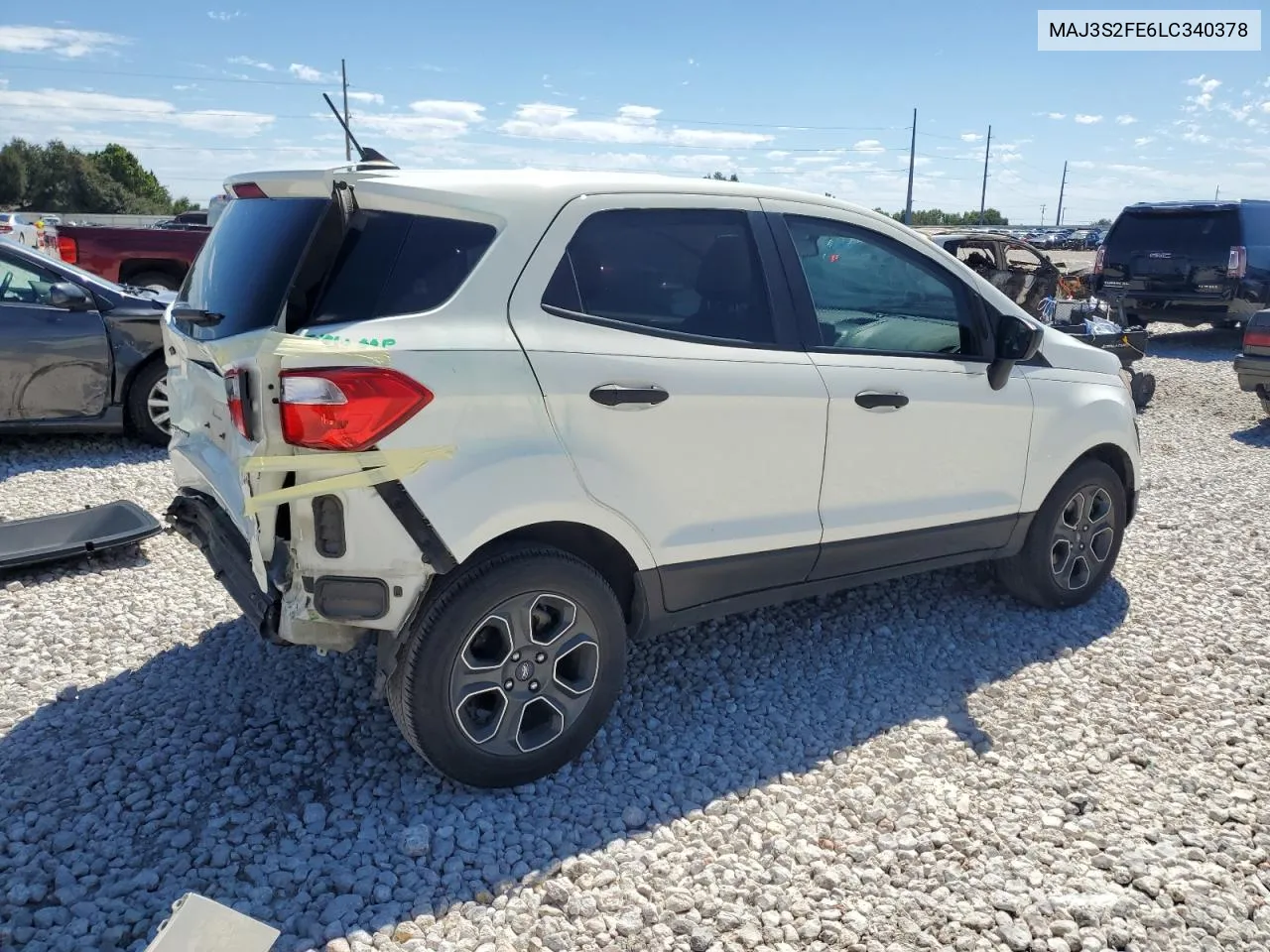 2020 Ford Ecosport S VIN: MAJ3S2FE6LC340378 Lot: 70499994