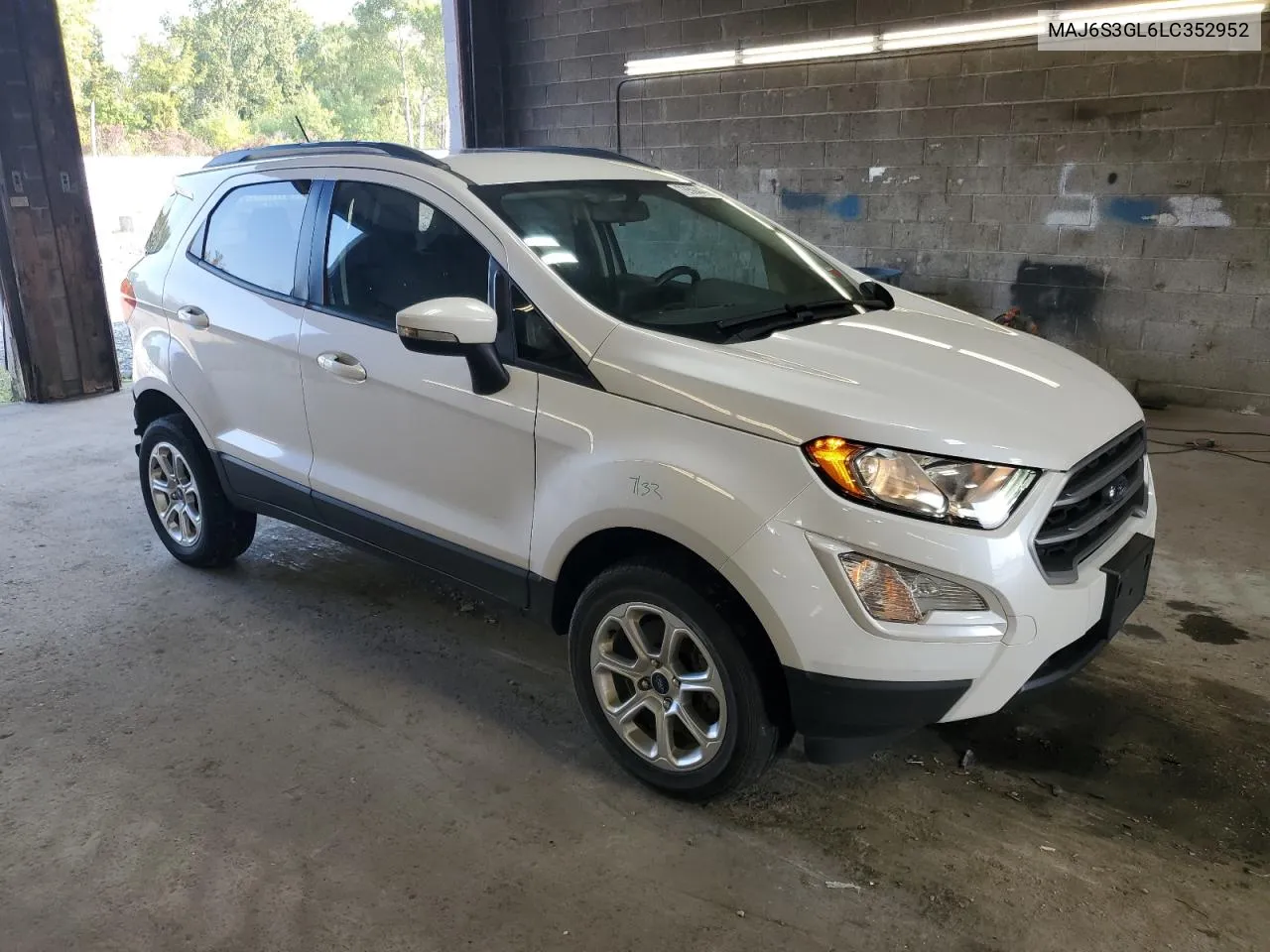 2020 Ford Ecosport Se VIN: MAJ6S3GL6LC352952 Lot: 70594474