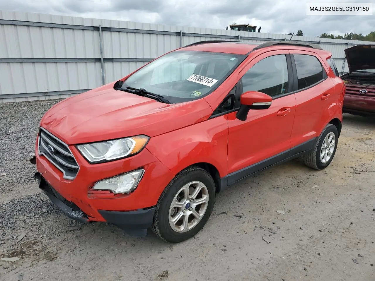 2020 Ford Ecosport Se VIN: MAJ3S2GE5LC319150 Lot: 71868714