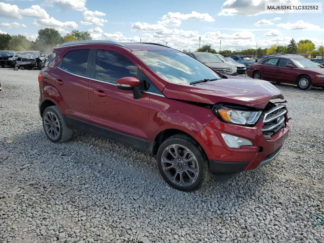 2020 Ford Ecosport Titanium VIN: MAJ6S3KL1LC332552 Lot: 71880004