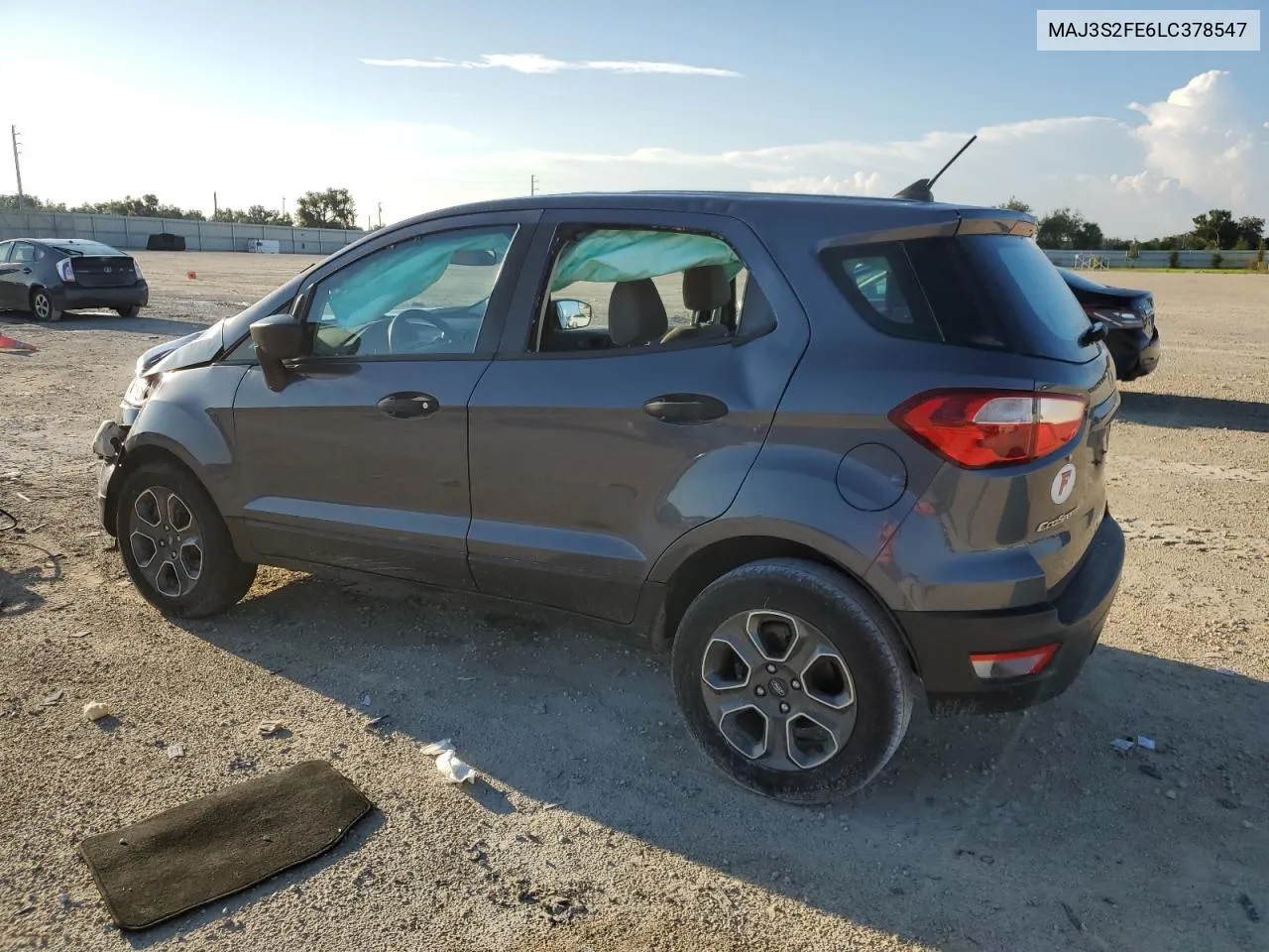 2020 Ford Ecosport S VIN: MAJ3S2FE6LC378547 Lot: 72029914