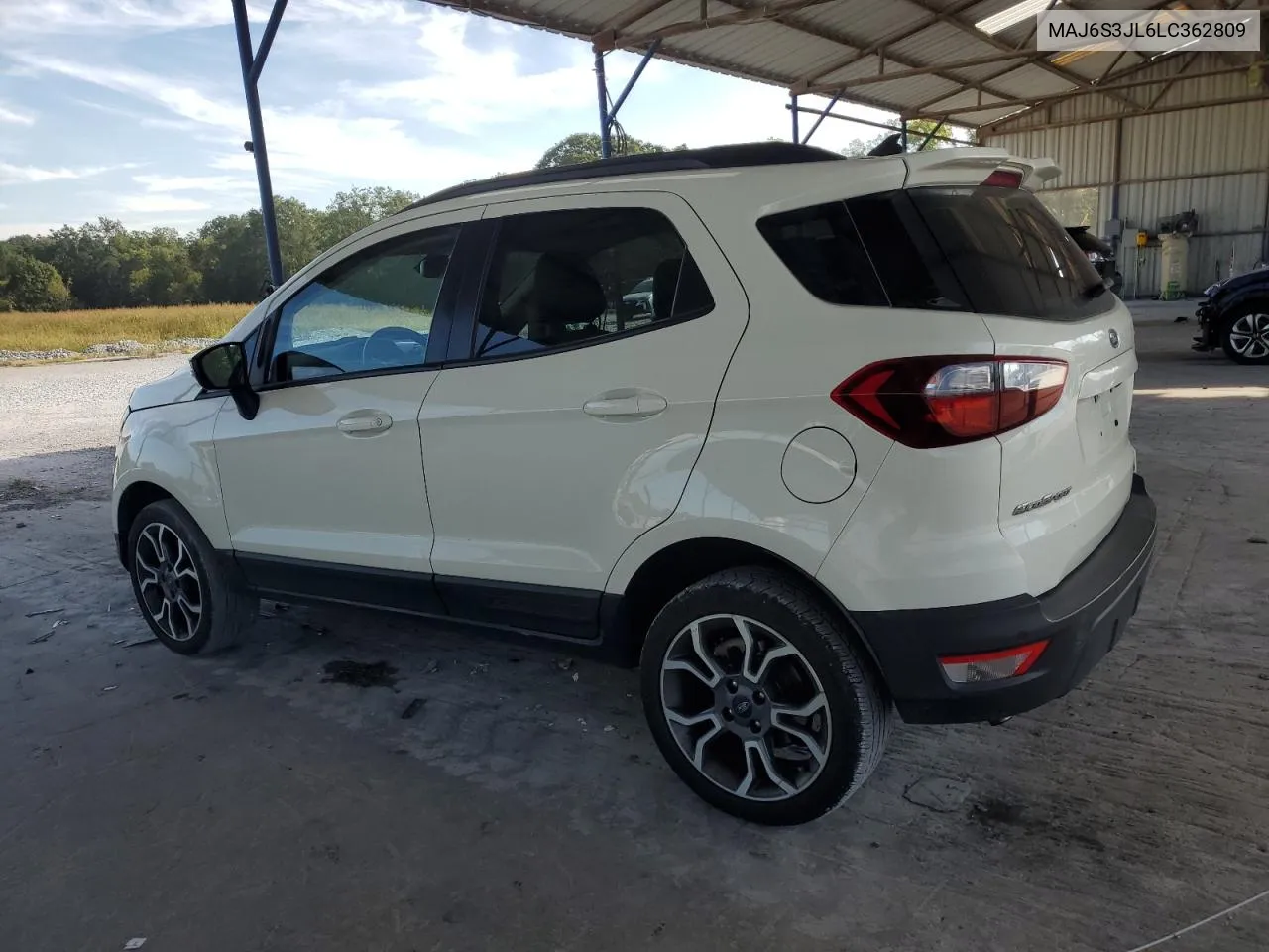 2020 Ford Ecosport Ses VIN: MAJ6S3JL6LC362809 Lot: 72208374