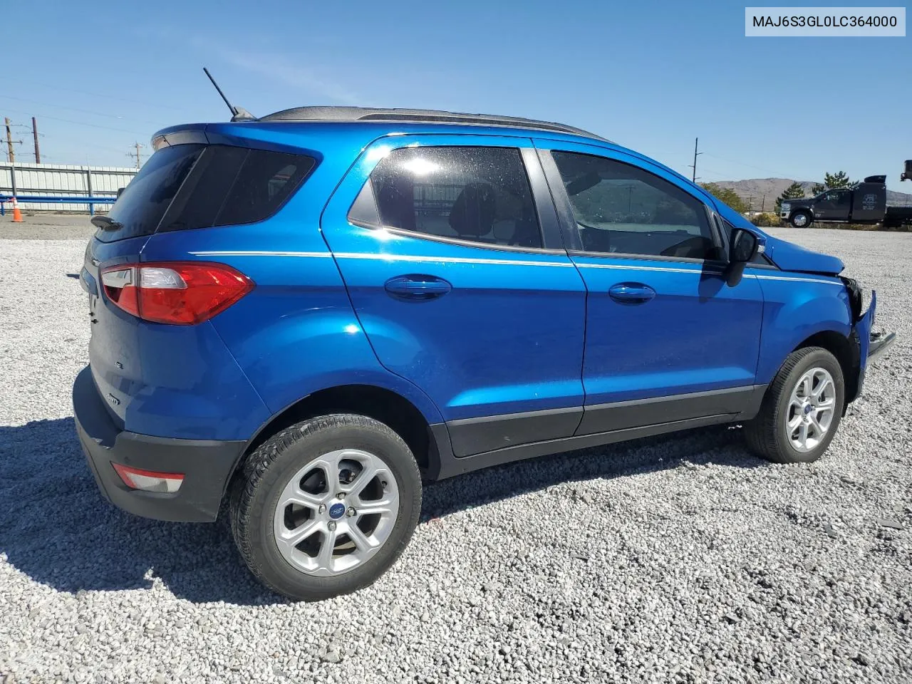 2020 Ford Ecosport Se VIN: MAJ6S3GL0LC364000 Lot: 73742164