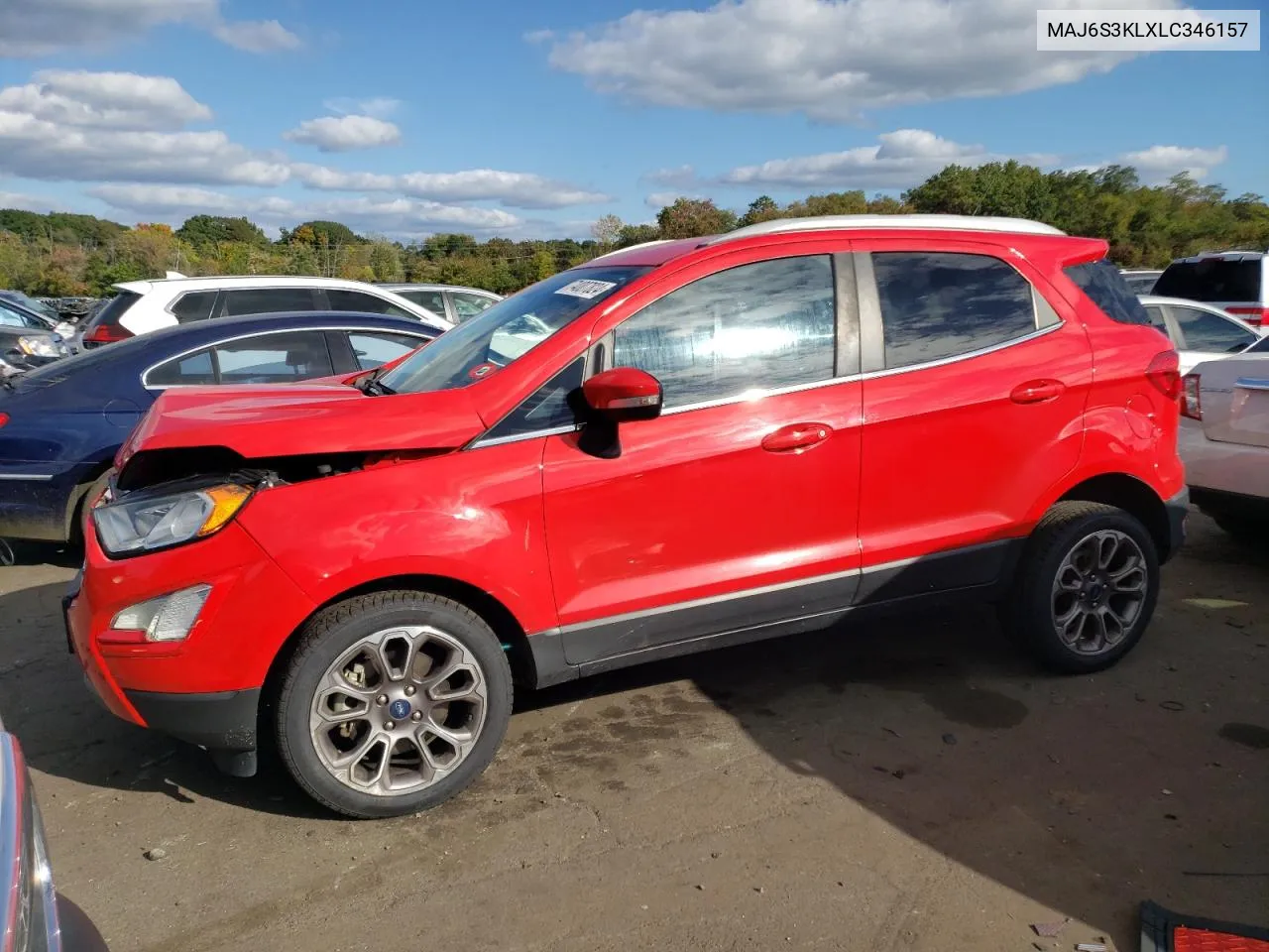 2020 Ford Ecosport Titanium VIN: MAJ6S3KLXLC346157 Lot: 74007824