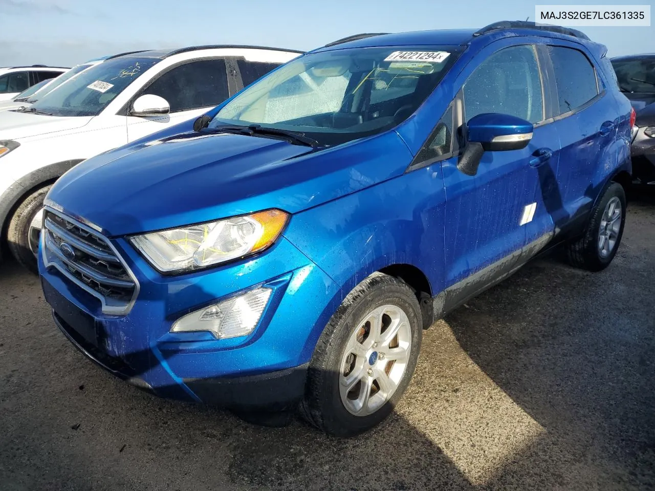 2020 Ford Ecosport Se VIN: MAJ3S2GE7LC361335 Lot: 74221294