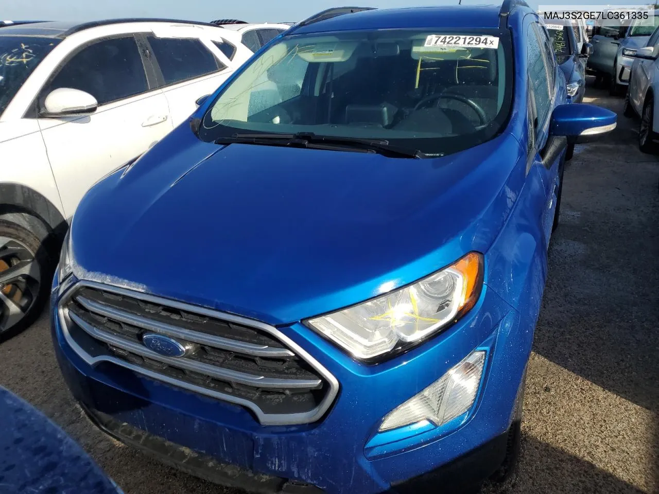 2020 Ford Ecosport Se VIN: MAJ3S2GE7LC361335 Lot: 74221294