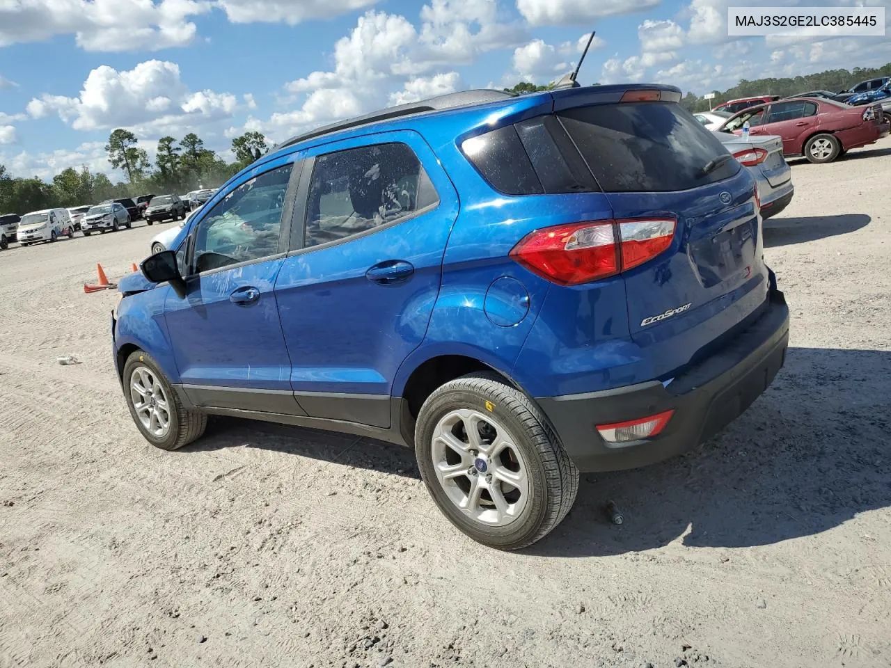 2020 Ford Ecosport Se VIN: MAJ3S2GE2LC385445 Lot: 74549854