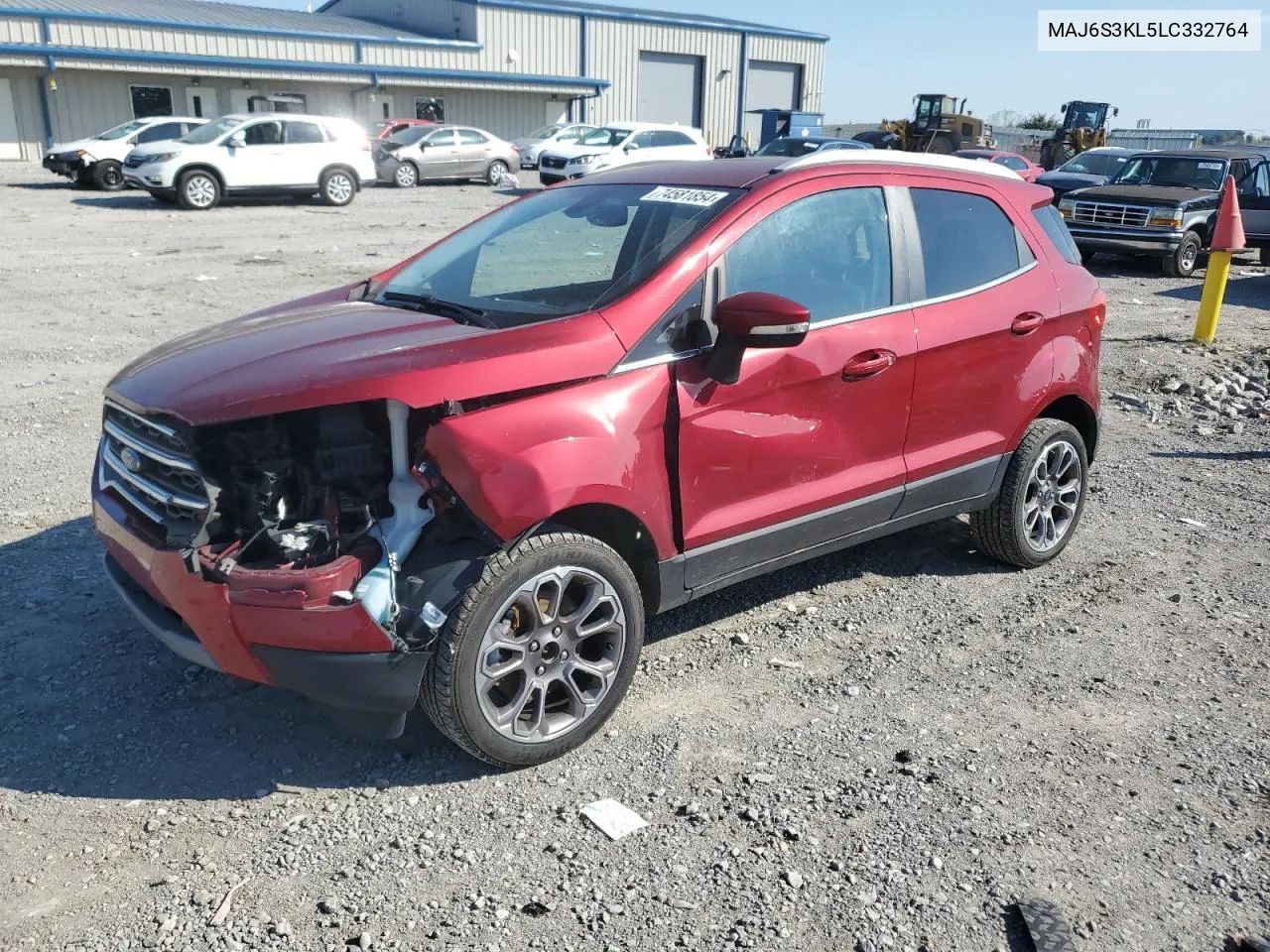 2020 Ford Ecosport Titanium VIN: MAJ6S3KL5LC332764 Lot: 74581854