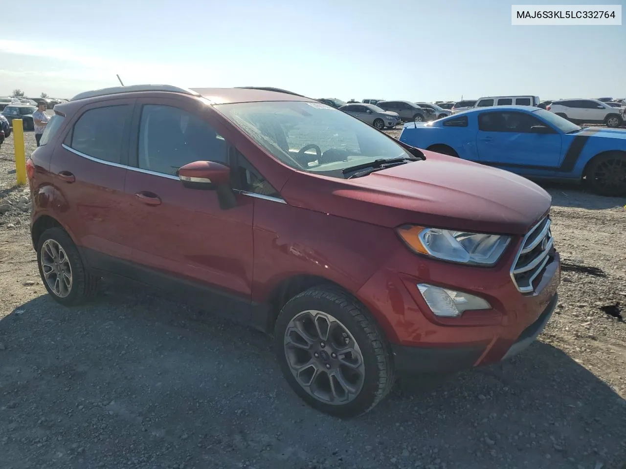 2020 Ford Ecosport Titanium VIN: MAJ6S3KL5LC332764 Lot: 74581854