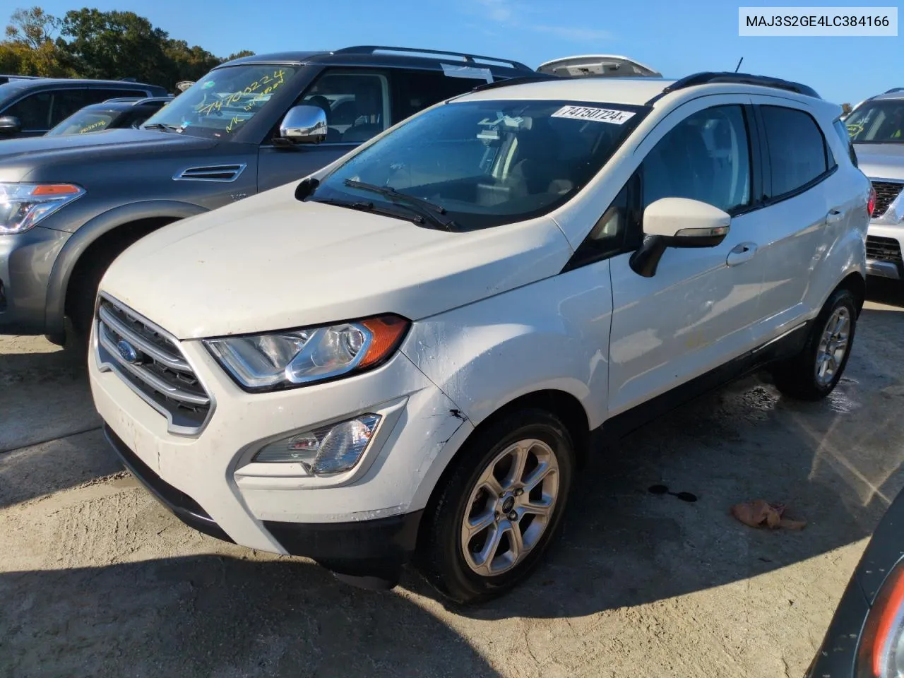 2020 Ford Ecosport Se VIN: MAJ3S2GE4LC384166 Lot: 74750724