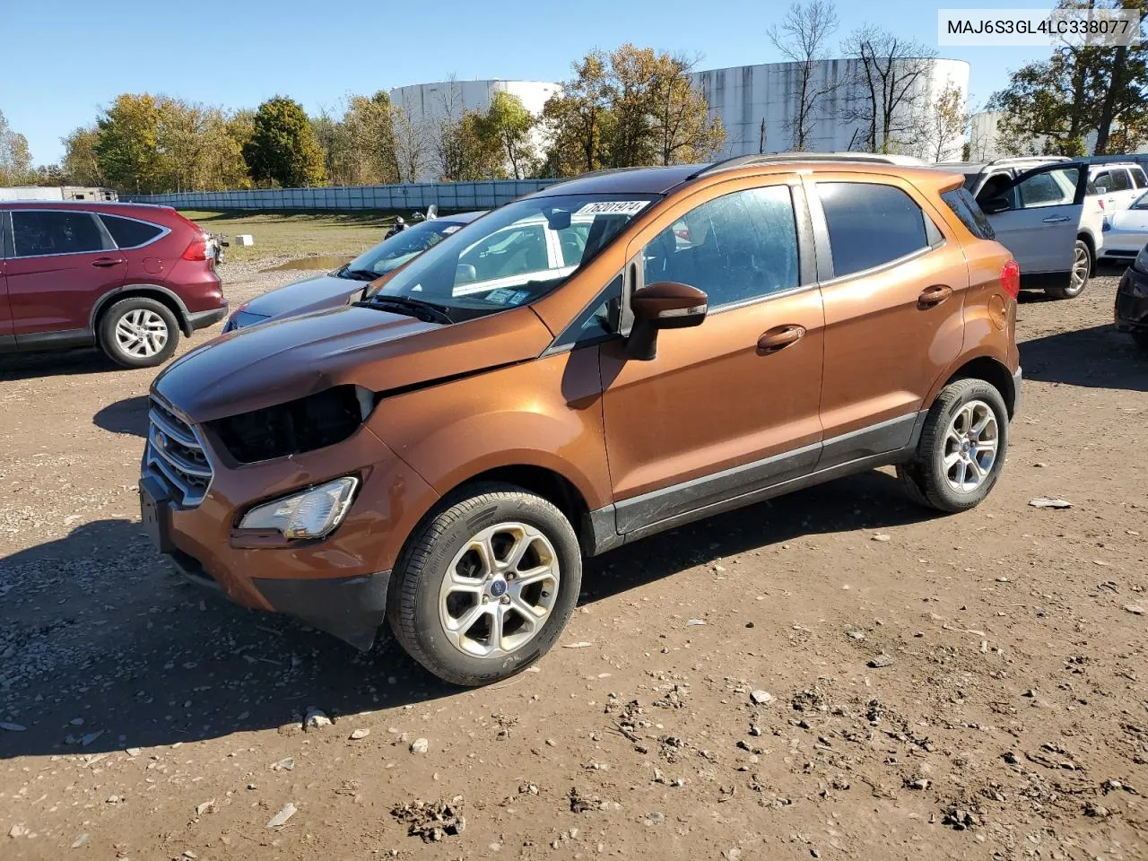 2020 Ford Ecosport Se VIN: MAJ6S3GL4LC338077 Lot: 76201974