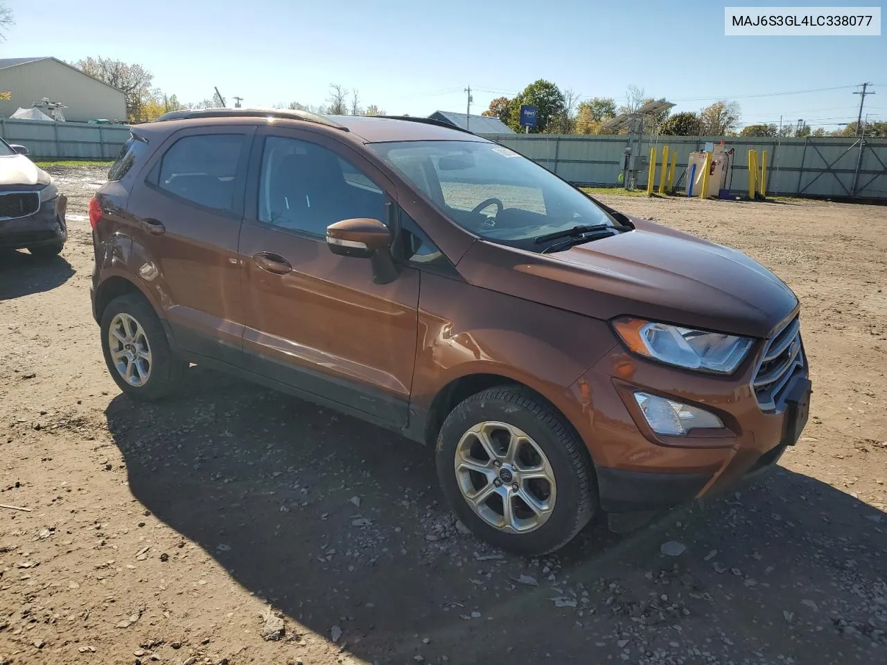 2020 Ford Ecosport Se VIN: MAJ6S3GL4LC338077 Lot: 76201974