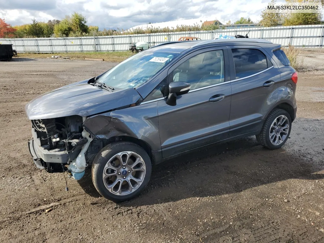 2020 Ford Ecosport Titanium VIN: MAJ6S3KL2LC350462 Lot: 76280404