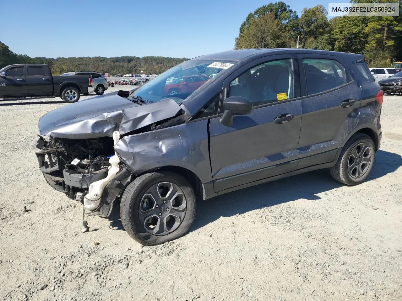 2020 Ford Ecosport S VIN: MAJ3S2FE2LC350924 Lot: 76375864