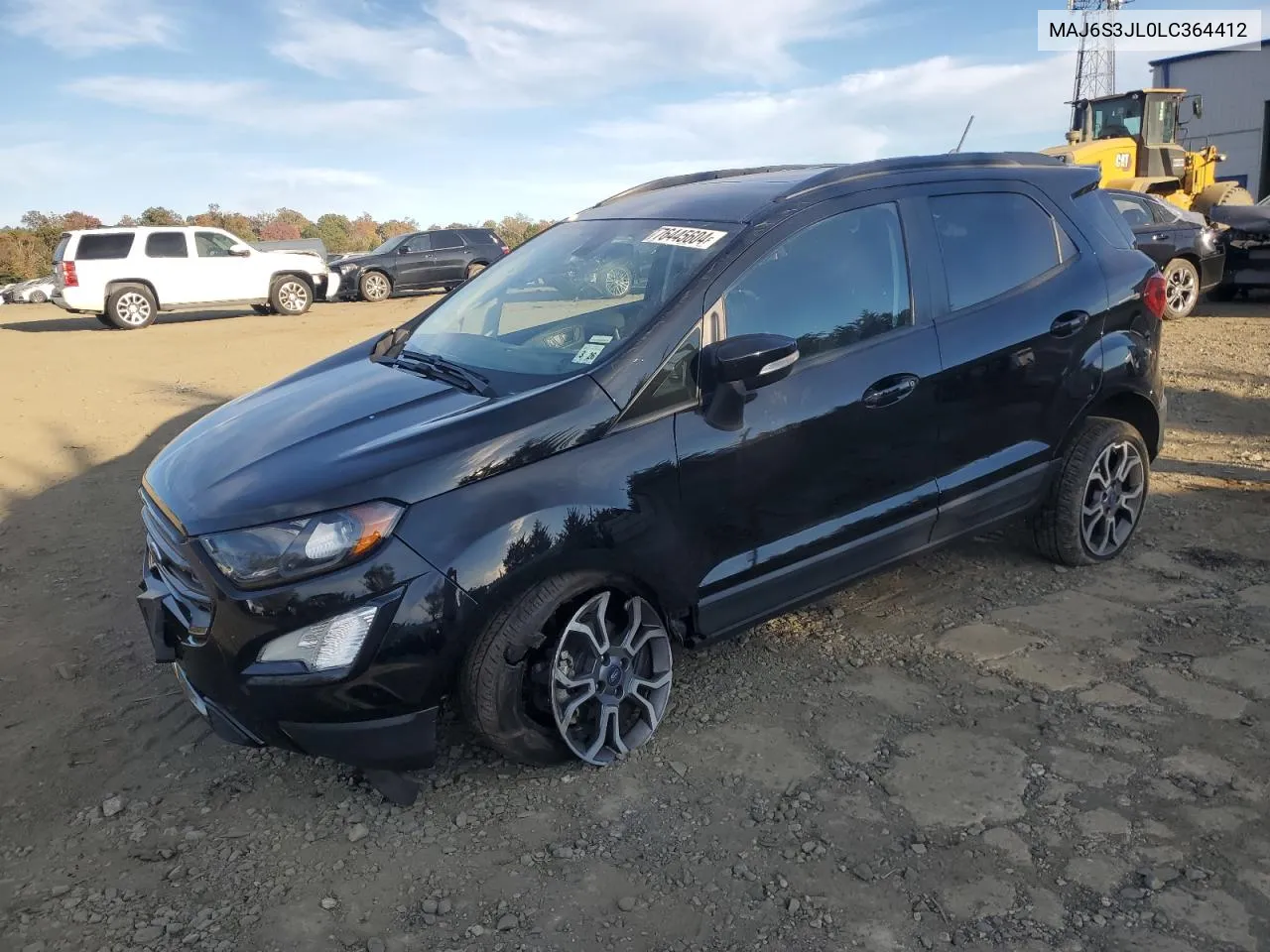 2020 Ford Ecosport Ses VIN: MAJ6S3JL0LC364412 Lot: 76445604