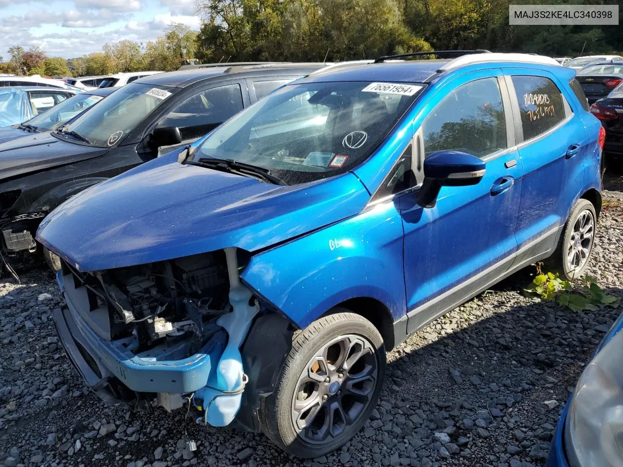 2020 Ford Ecosport Titanium VIN: MAJ3S2KE4LC340398 Lot: 76561954