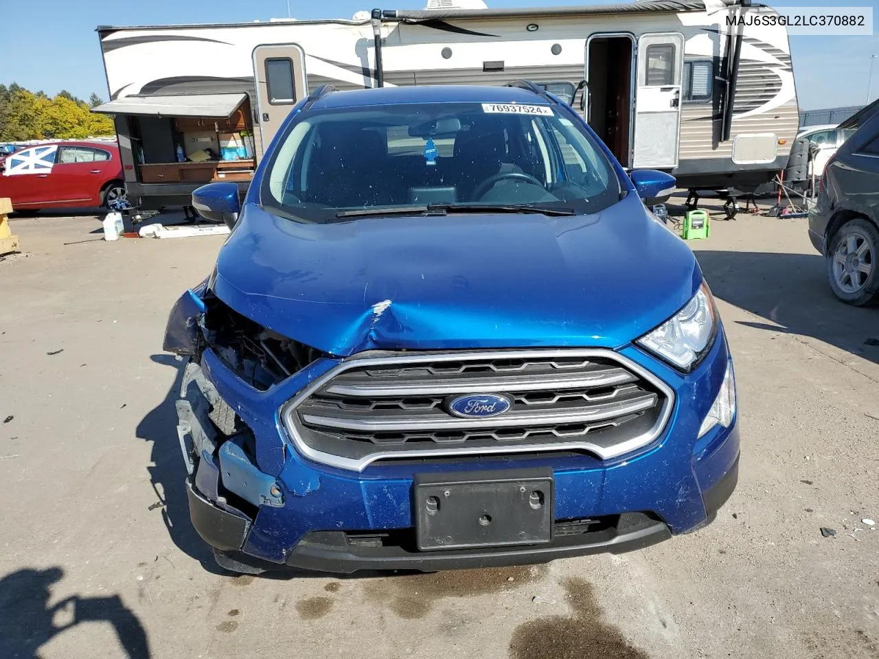 2020 Ford Ecosport Se VIN: MAJ6S3GL2LC370882 Lot: 76937524