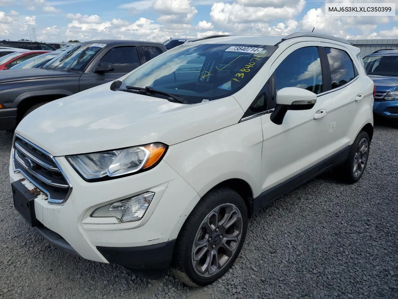 2020 Ford Ecosport Titanium VIN: MAJ6S3KLXLC350399 Lot: 77041364