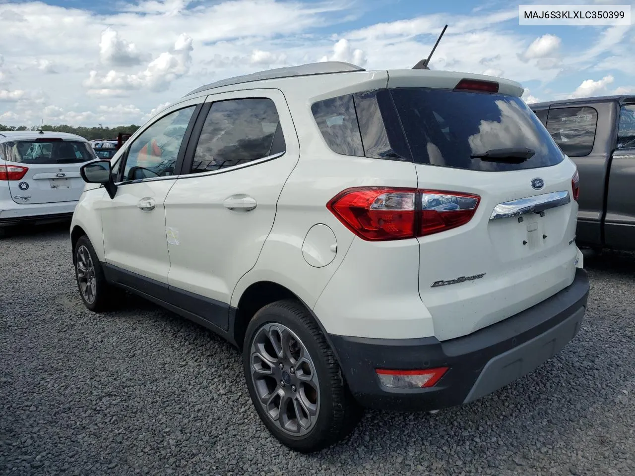 2020 Ford Ecosport Titanium VIN: MAJ6S3KLXLC350399 Lot: 77041364