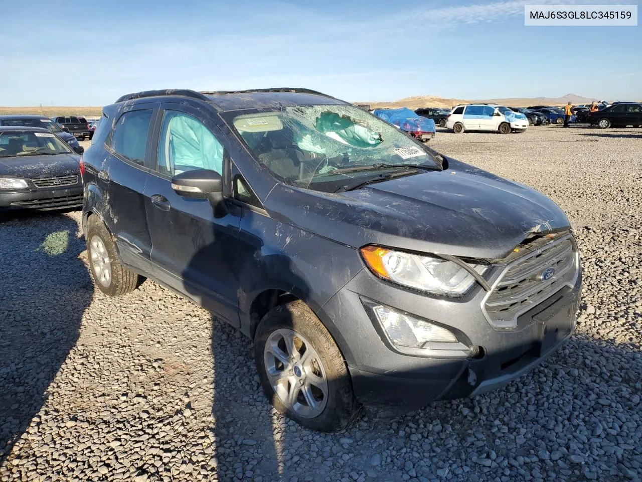 2020 Ford Ecosport Se VIN: MAJ6S3GL8LC345159 Lot: 77153054