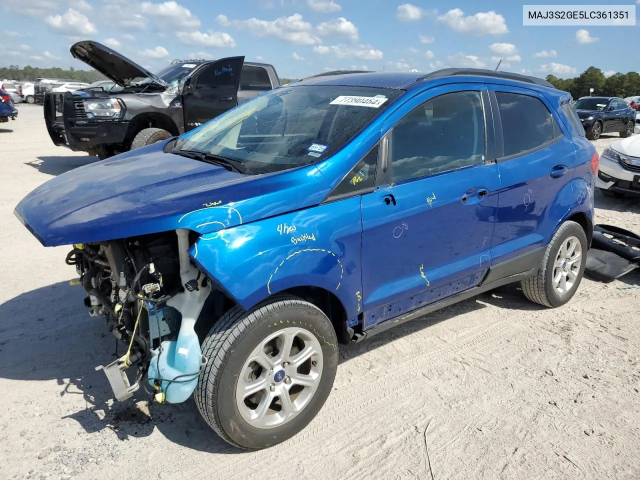 2020 Ford Ecosport Se VIN: MAJ3S2GE5LC361351 Lot: 77390464