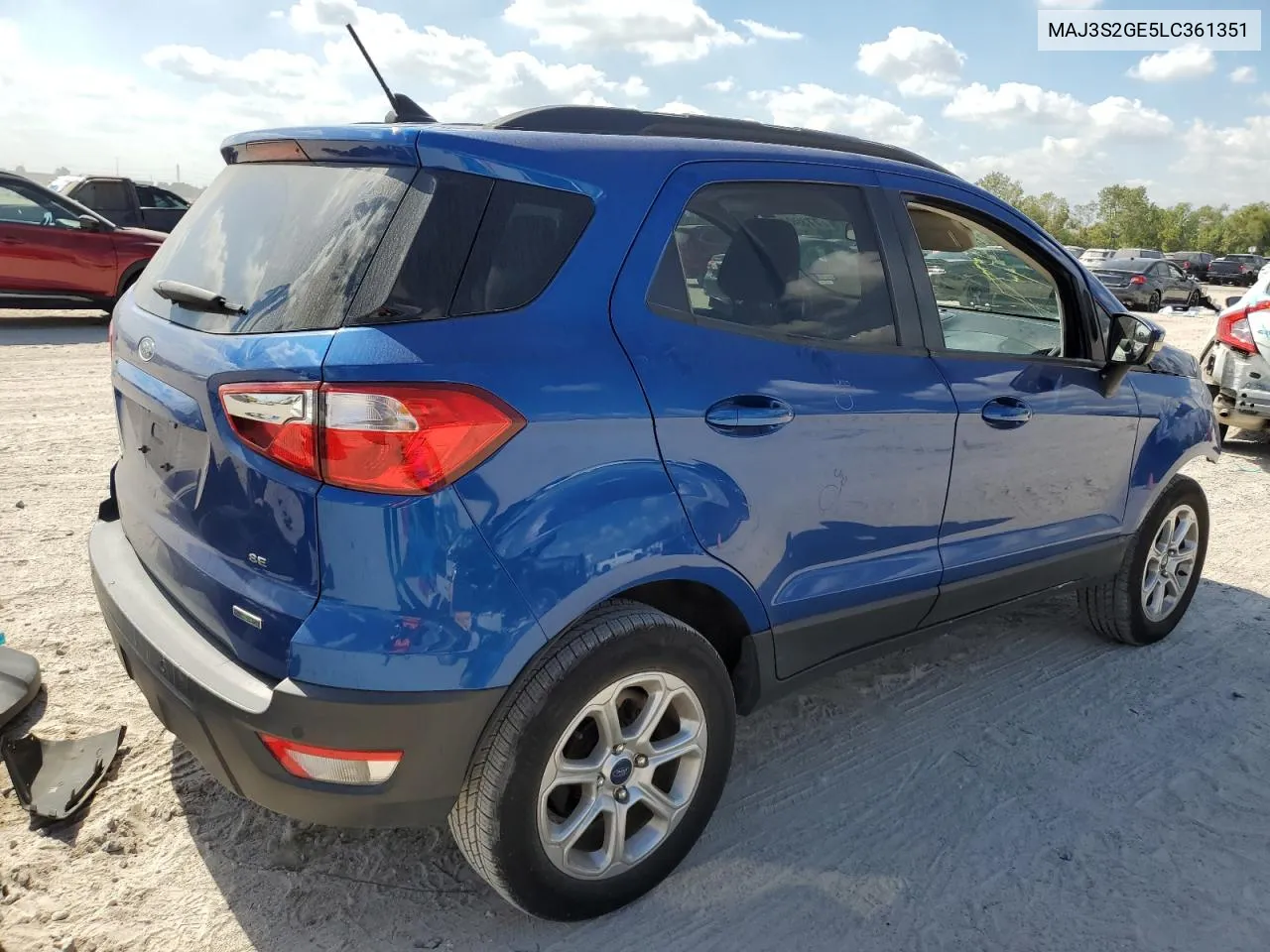 2020 Ford Ecosport Se VIN: MAJ3S2GE5LC361351 Lot: 77390464