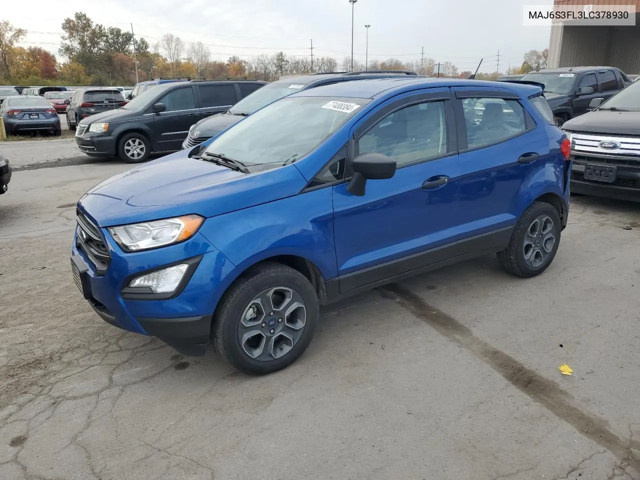 2020 Ford Ecosport S VIN: MAJ6S3FL3LC378930 Lot: 77488384