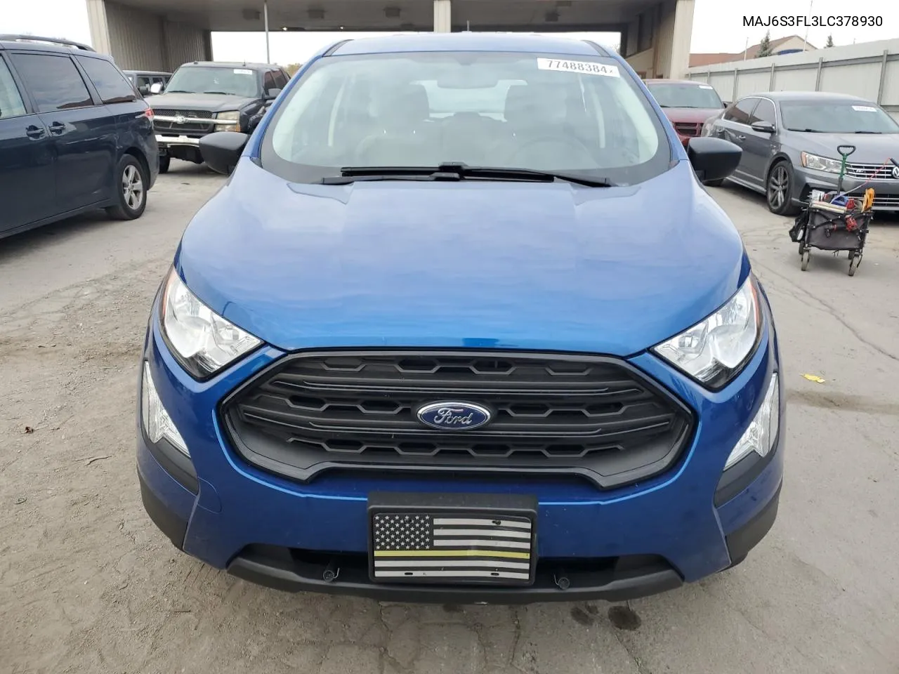 2020 Ford Ecosport S VIN: MAJ6S3FL3LC378930 Lot: 77488384