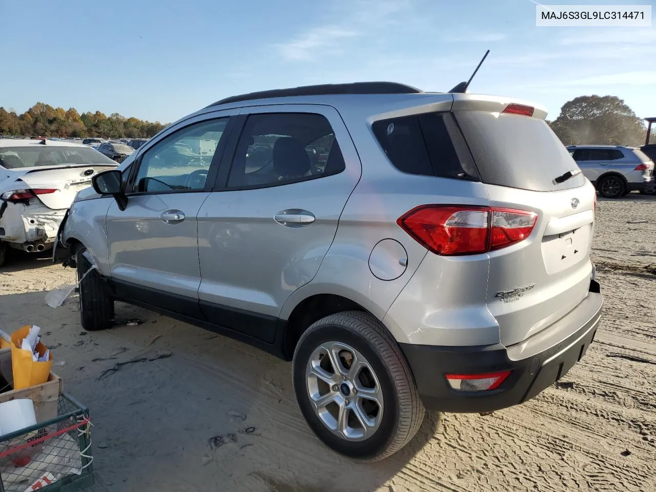 2020 Ford Ecosport Se VIN: MAJ6S3GL9LC314471 Lot: 78241484