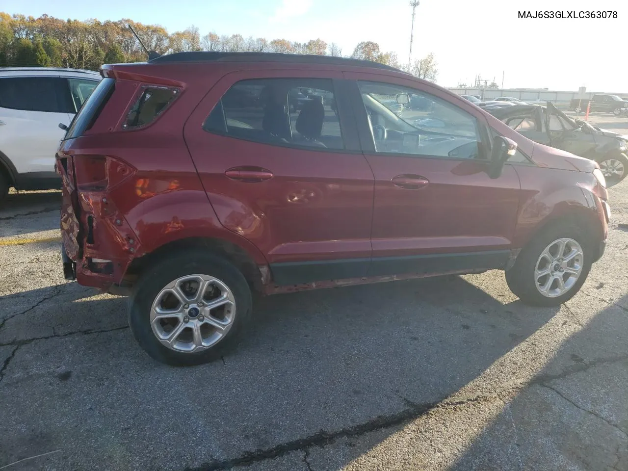 2020 Ford Ecosport Se VIN: MAJ6S3GLXLC363078 Lot: 78997224