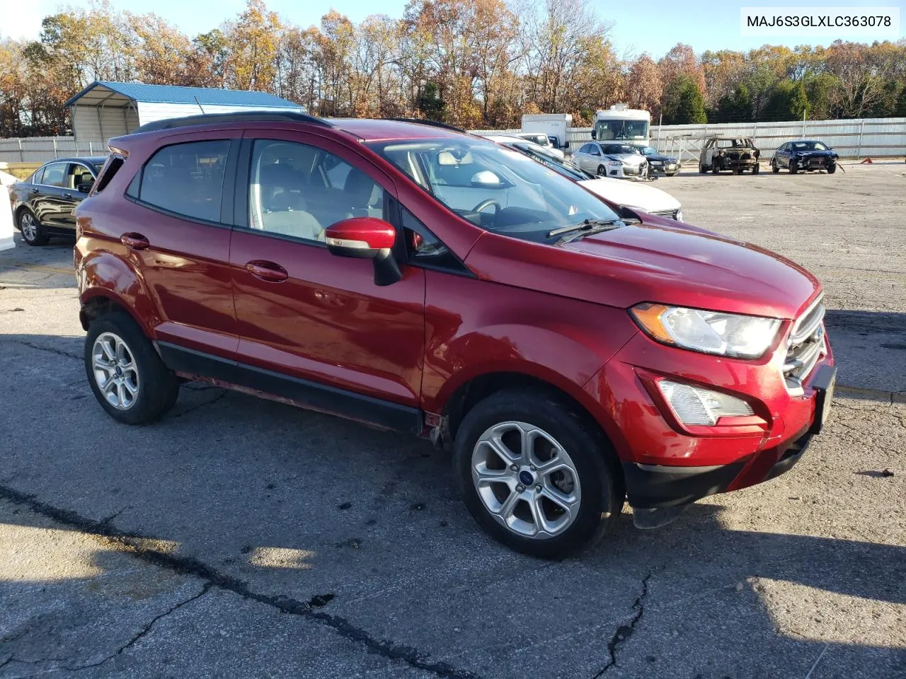 2020 Ford Ecosport Se VIN: MAJ6S3GLXLC363078 Lot: 78997224