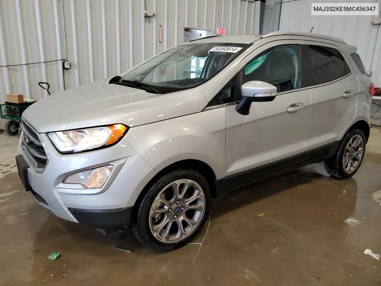 2021 Ford Ecosport Titanium VIN: MAJ3S2KE5MC436347 Lot: 53593614