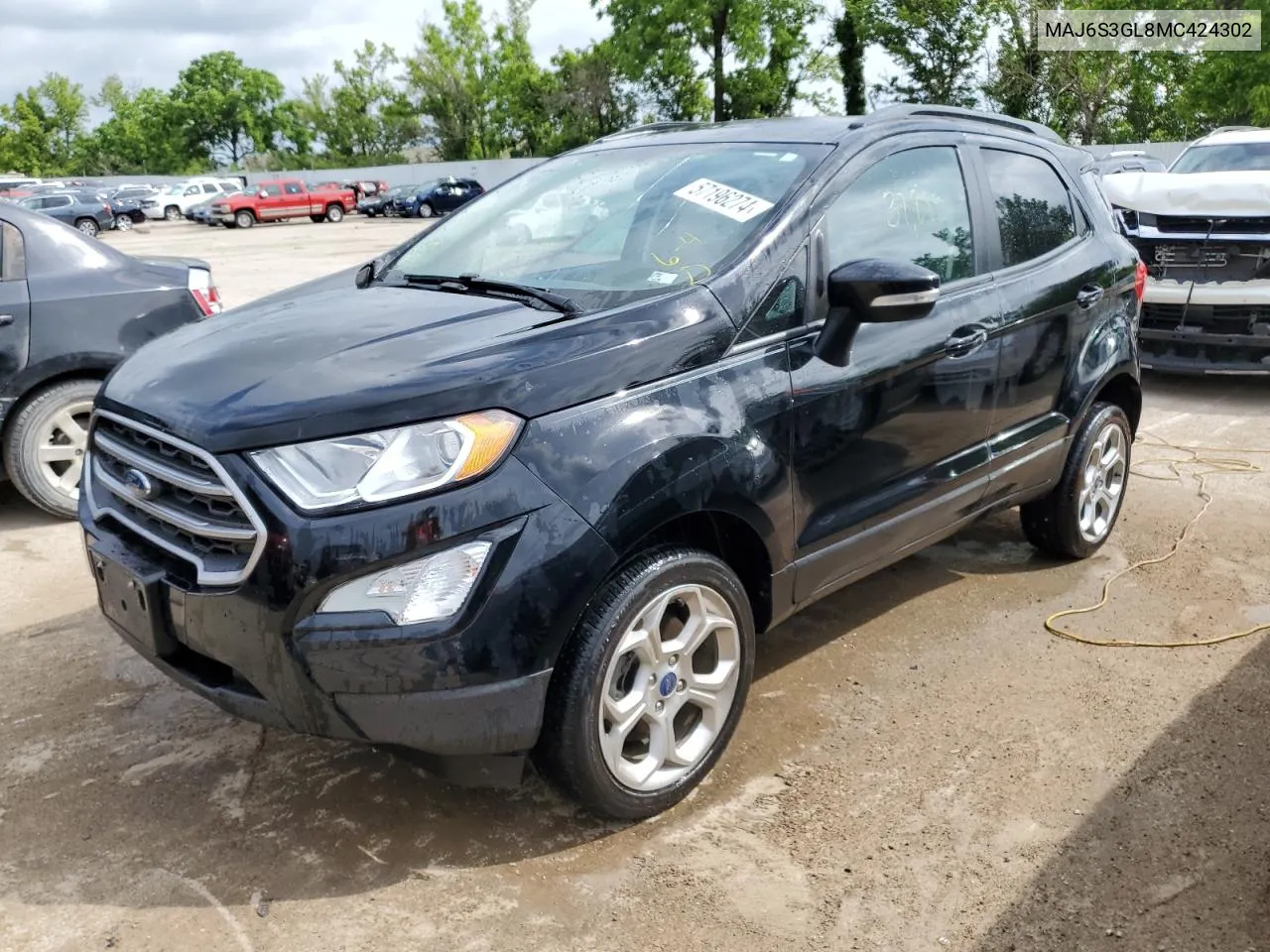 MAJ6S3GL8MC424302 2021 Ford Ecosport Se