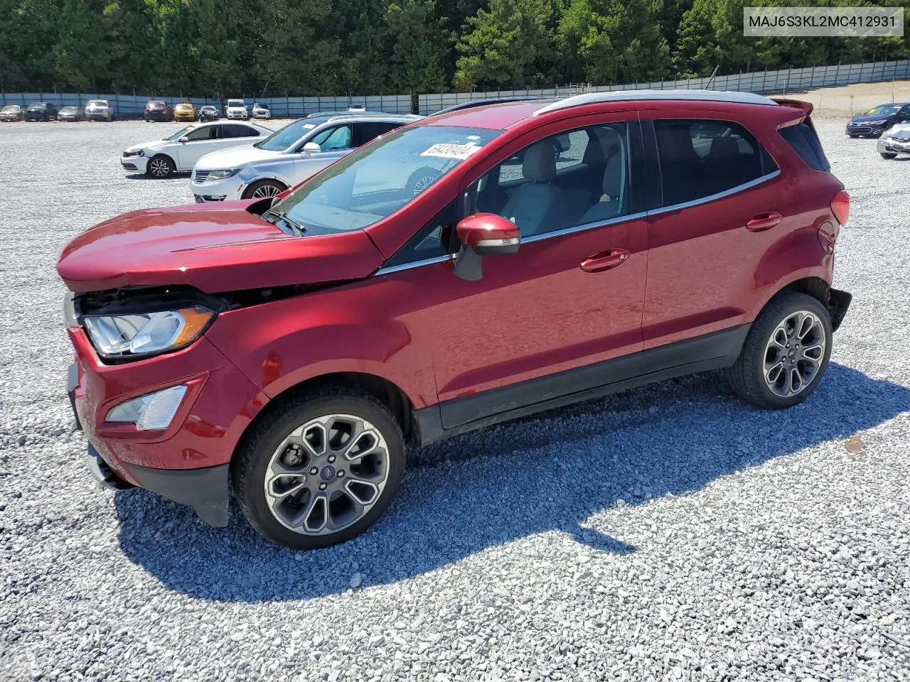 2021 Ford Ecosport Titanium VIN: MAJ6S3KL2MC412931 Lot: 60430404